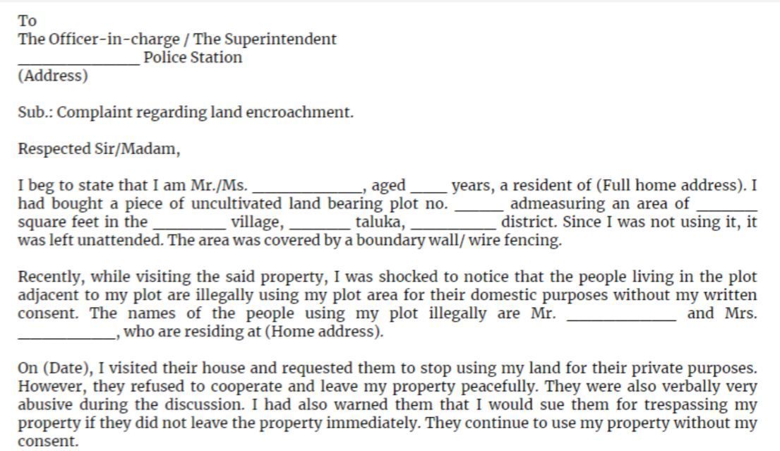 Land Encroachment Act